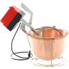 NuovaFac Cuoca Automatica - Paiolo in rame elettrico liscio per polenta base tonda 4L - 24W