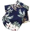 OBiQuzz Maglietta estiva per animali domestici, stile hawaiano, con stampa a fiori, per animali domestici, traspirante, fresco, da spiaggia, per cuccioli, per cuccioli di piccola taglia (blu marino, XXL)