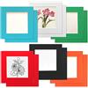 YIYINOE 12 Pezzi Cornice Foto 10 X 10 cm,Multicolore,Cornici Di Cartone Con Una Membrana Plastica Ad Alta Trasparenza,Appendibile alla Parete,Spessore 2,5 mm