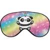 NIBABA Mascherina per gli occhi con simpatico panda con unicorno in arcobaleno galassia, per uomini, donne, adolescenti, bambini, per dormire durante la notte, comoda per viaggi, yoga e pisolino
