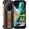 DOOGEE S110 Rugged Smartphone 2024, Android 13 Telefono Indistruttibile, 22GB RAM+256GB ROM/2TB Telefono Rugged, 10800mAh /66W, 50MP+ 32MP+24MP Visione Notturna Smartphone Rugged OTG/GPS/NFC-Oro
