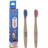 Mevsim Store Paw Patrol Spazzolino in Bambù per Bambini [set di 2] - Delicato Sulle Gengive - 100% Senza BPA - Spazzolino in Bambù - Spazzolino Manuale Ecologico