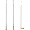 VooGenzek 3 Pezzi 65cm 4-Sezione Antenna Radio FM Telescopica Portatile, Sostituzione per TV Ricezione Stereo DAB AM