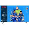 TCL Smart TV 55" LED 4K UHD Sistema Operativo Google TV Classe E Titanio 55P61B