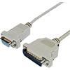 Manhattan Cavo null modem 25 DB Maschio 9 DB Femmina 1,80 mt
