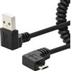 Manhattan Cavo di Ricarica USB-A a Micro-USB 1m Spiralato Nero