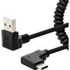Manhattan Cavo di Ricarica USB-A a USB-C 1m Spiralato Nero