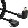 Manhattan Cavo di Ricarica USB-C a Micro-USB 1m Spiralato Nero
