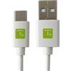 Techly Professional Cavo USB A Maschio 2.0 / USB-C Maschio 2m Bianco