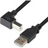 Techly Professional Cavo USB 2.0 A maschio/B maschio angolato 1 m