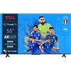 TCL Smart TV 55 Pollici Display LED 4K Ultra HD Sistema Operativo Google TV Classe E colore Titanio - 55P61B