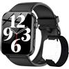 IOWODO Smartwatch Uomo Donna,Orologio Fitness con Chiamate,1.85" Smart Watch Monitor del SpO2/ Sonno,24H Cardiofrequenzimetro,100 modalità Sportive,Fitness Tracker per Android iOS