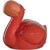 Leonardo AMBINI 039196 - Salvadanaio a forma di fenicottero, 12 cm, colore: Rosso