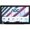 Aoc Monitor 15.6 Pollici W-LED Full HD 1920 x 1080p - I1601P 01 Series
