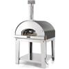 Fontana Forni FORNO PIZZA A LEGNA CON CARRELLO FONTANA MARINARA COLORE ANTRACITE 5 PIZZE