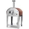 Fontana Forni Forno pizza a gas con carrello fontana mangiafuoco colore rosso 4 pizze