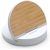 Carica cellulare wireless in bamboo e plastica personalizzato Roly Remus personalizzate o neutre