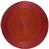 Christmas Decoration Sottopiatto Natalizio Tovaglietta in Vetro 35cm Rosso