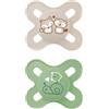 Mam 2pz Succhietto Start Nanò in Silicone Circular PP 0-2m - Verde/Grigio