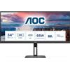 Aoc Monitor PC 34 Display LCD Ultra Wide 3440 x 1440 Px Quad HD colore Nero - U34V5C/BK
