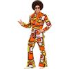 W WIDMANN MILANO Party Fashion - Costume anni '70 completo giacca e pantaloni, hippie, reggae, flower power, disco fever, costumi di carnevale