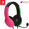 PDP Gaming LVL40 Stereo cuffie with Mic per Nintendo Switch - PC, iPad, Mac, Laptop Compatible - Noise Cancelling Microphone, Lightweight, Soft Compert On Ear Headphones - Pink/verde