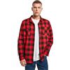 Build Your Brand Maglietta in Flanella a Scacchi T-Shirt, Nero, M Uomo