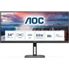 Aoc Monitor PC 34" LCD 3440 x 1440 Px Quad HD U34V5C/BK