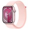 APPLE Smartwatch Apple Watch Series 9 GPS Cassa 45mm in Alluminio Rosa con Cinturino Sport Loop Rosa Confetto