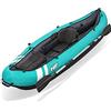 Bestway Hydro-Force Kayak Ventura 2,80 m x 86 cm (Contenuto: 1 kayak, 1 pagaia, 1 pompa manuale, 2 pinne rimovibili, 1 sedile, 1 borsa per custodia, toppa di riparazione), Azzurro