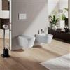 DEGHI Sanitari sospesi wc e bidet ceramica lucida con sedile soft close - Easy