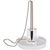 MAUL Portapenna da banco trasparente con penna a sfera | acrilico cristallino, base antiscivolo, penna nera ricaricabile, catena da 42 cm, perfetto per reception e ufficio
