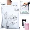 EMBALLAX - 40 Buste per Spedizioni Vinted CON TASCA PER BOLLETTINO - 2 Taglie M/XL - NON TRANSPARENTI/ULTRA-RESISTENTI - Sacchetti Spedizione in Plastica - Pochette Postali con Maniglia - grazie