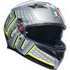 AGV CASCO INTEGRALE K3 AGV E2206 MPLK FORTIFY GREY BLACK YELLOW FLUO | AGV