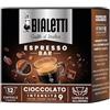 Bialetti Caffè d'Italia, Box 12 Capsule, Gusto Cioccolato, Compatibili con Macchine Bialetti sistema chiuso, 100% Alluminio