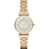 Emporio Armani Orologio donna, movimento a due lancette, cassa in acciaio inossidabile gold 32 mm con bracciale in acciaio inossidabile, AR1907