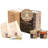 GUSTOEMILIA Cesto Gourmet con Parmigiano Reggiano Stagionato e Miele di Castagno, Tiglio e Melata - Perfetto come Regalo di Eccellenza Italiana per Ogni Occasione