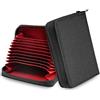 TACTICAL_GEEK PC1 EDC Porta Carte in Nylon da 11 Scomparti per Carte di Credito, Portafoglio Minimalista con Cerniera Leggera per Uomini e Donne, con Tasca Monete, Ultra-leggero e Impermeabile, Nero