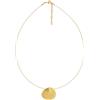 JOI D'ART COLLANA D'ORO TAGLIO | Progettato da Joidart | Collezione Taglio | Metallo placcato oro 24K | Collana con cavo in acciaio e ciondolo piccolo