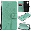 Fatcatparadise Cover per Samsung Galaxy A22 4G, Custodia Samsung A22 4G, Custodia Portafoglio a Libro in Pelle Flip Cover e TPU Silicone con Funzione Supporto Chiusura Magnetica (Verde)