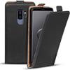 Verco Flip Cover per Samsung Galaxy S9 Plus, Custodia verticale Flip Case compatibile con Samsung S9+, Nero