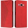KOUYI Cover per Samsung Galaxy J5 2016 / J510, Custodia Portafoglio,Cover Libro,Pelle Flip/Folio Case con [Funzione di Supporto] [3-Scheda Slot] [Magnetica] Antiurto (Rosso)