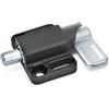 Ganter Normelemente GN 722.3-10-20-L-SW Chiavistello a molla, Nero, Rastkurve links Bolzen: 10mm