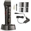 Bakaji Rasoio Taglia Capelli Elettrico a Batteria Ricaricabile Regola Barba e Basette Cordless 4 Pettini con Lama in Acciaio Base Ricarica e Kit di Pulizia Lame