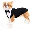 PUMYPOREITY Smoking per cani, smoking per cani di piccola taglia, abito da sposa nero S