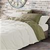 Lisola Set Copripiumino Matrimoniale in Cotone e Lino, effetto Stonewashed Tinto in Capo, Sacco Copripiumino 255x250cm, Lenzuolo da Sotto 180x200x30cm, 2 Federe 50x80cm. Modello: Loira