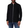 Armani Exchange Merino Wool Mix Full Zip Mock Neck Maglione Cardigan, Nero, L Uomo