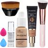 Hilareco Fondotinta PHOERA, siero idratante anti-età correttore di colore PHOERA CC+ Cream e SPF 25+, primer PHOERA, trucco PHOERA (104+140CC/Buff Beige+ Buff Beige CC Cream, 30 g (confezione da 1))