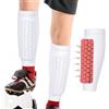 Linkidea 1 paio di parastinchi calcio giovanile bambino, parastinchi con imbottitura lunga a nido d'ape, protezione antiscivolo per evitare collisioni calcio basket pallavolo