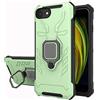 Yiakeng Cover iPhone SE 2020 / iPhone 8 / iPhone 7 / iPhone 6, 360°Regolabile Anello Magnetica Supporto Ring Armor Bumper TPU Case Silicone Custodie per iPhone SE 2020/8/7/6 (Verde Chiaro)